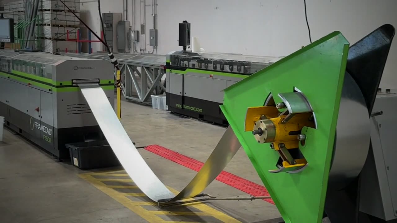 Steel coil feeding the roll-forming line